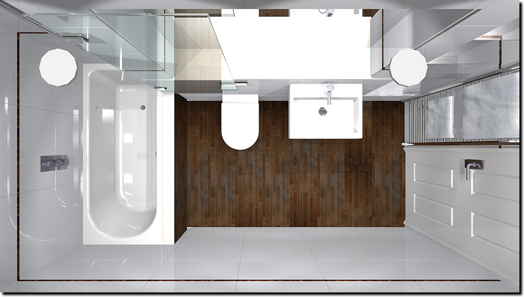 Family Bathroom Design 3 - Render 1